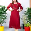 Georgette A line kurthi 3