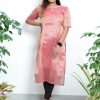 Tissue Digital Print Slitted Kurthi (Pink) 3