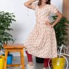 Cotton Frock Style Kurthi (Off White) 2